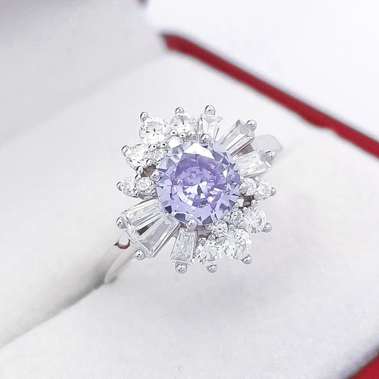 Anillo Zirconia Lila