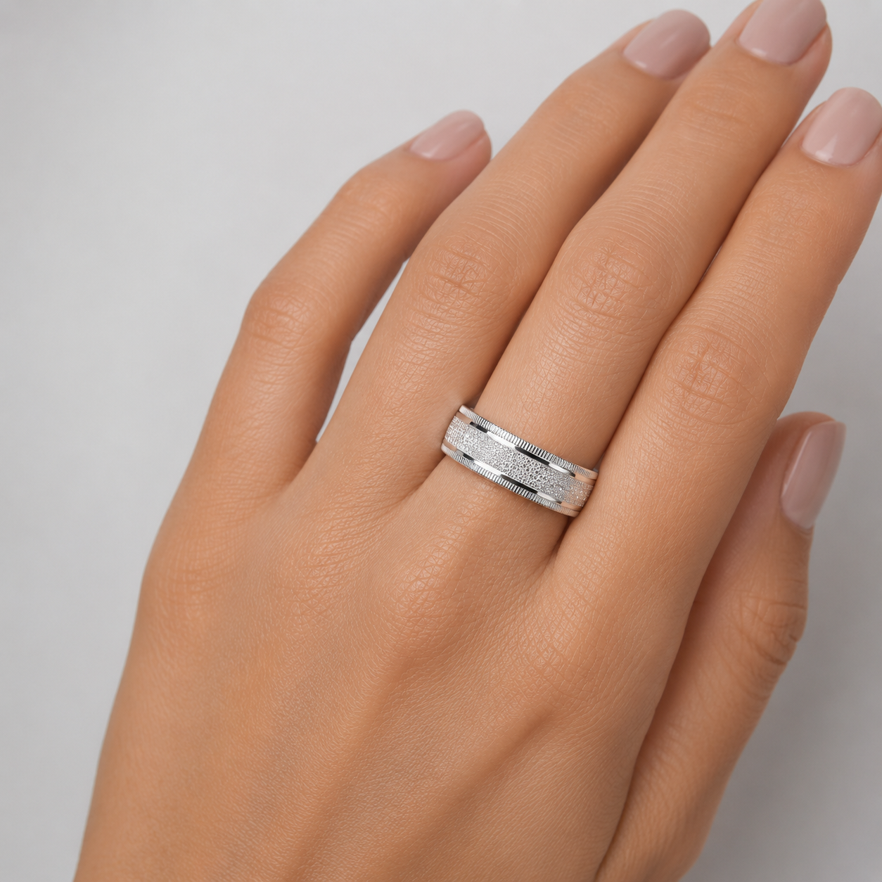 Anillo Argolla Arenada