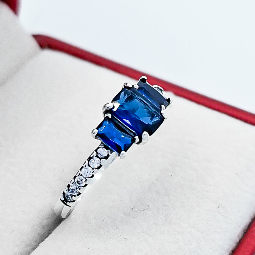 Anillo Zirconia Azules