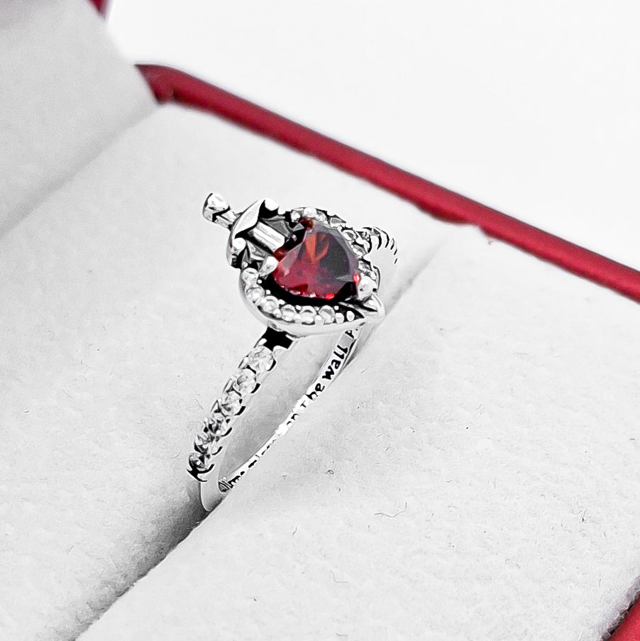 Anillo Espada Cora Rojo