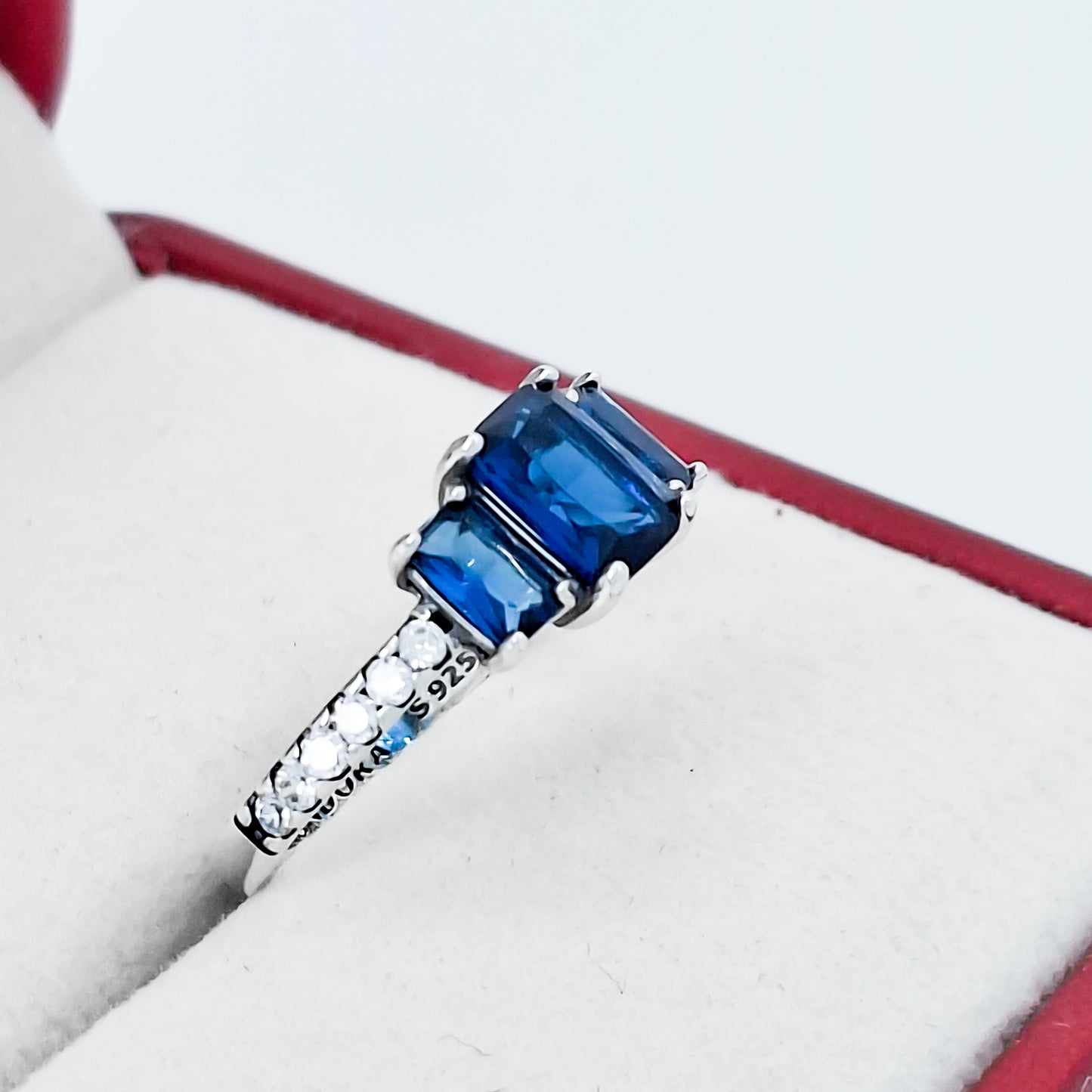 Anillo Zirconia Azul PAN