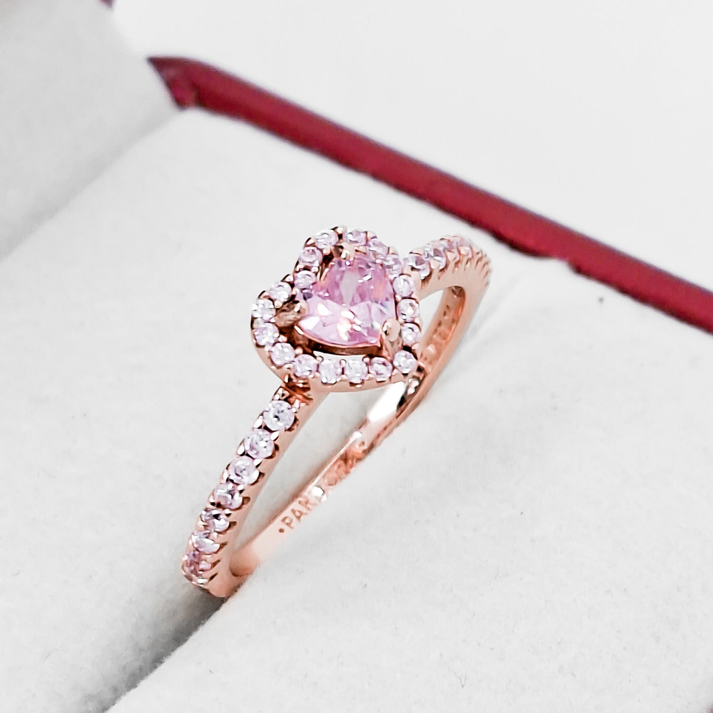 Anillo Corazon Rosa PAN