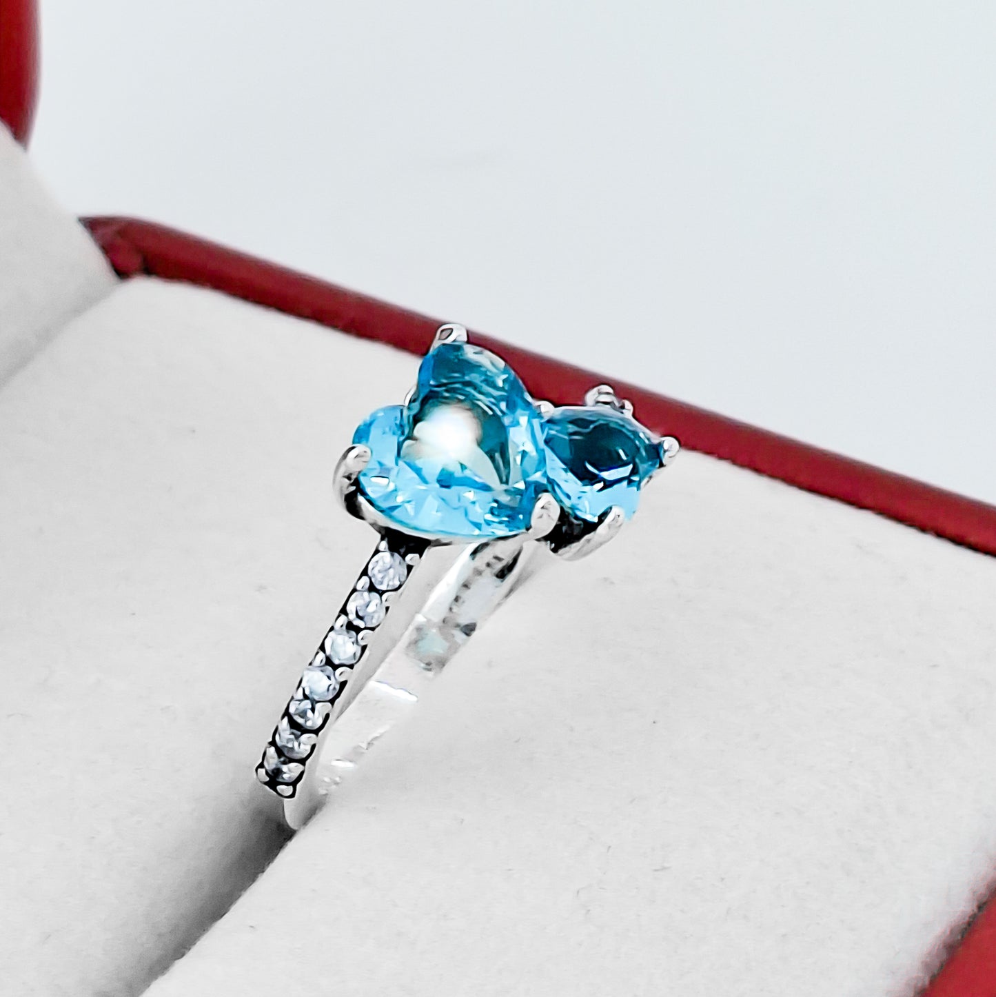 Anillo Corazones Azul