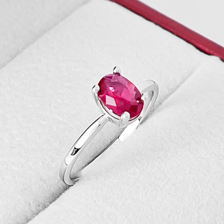 Anillo Zirconia Roja