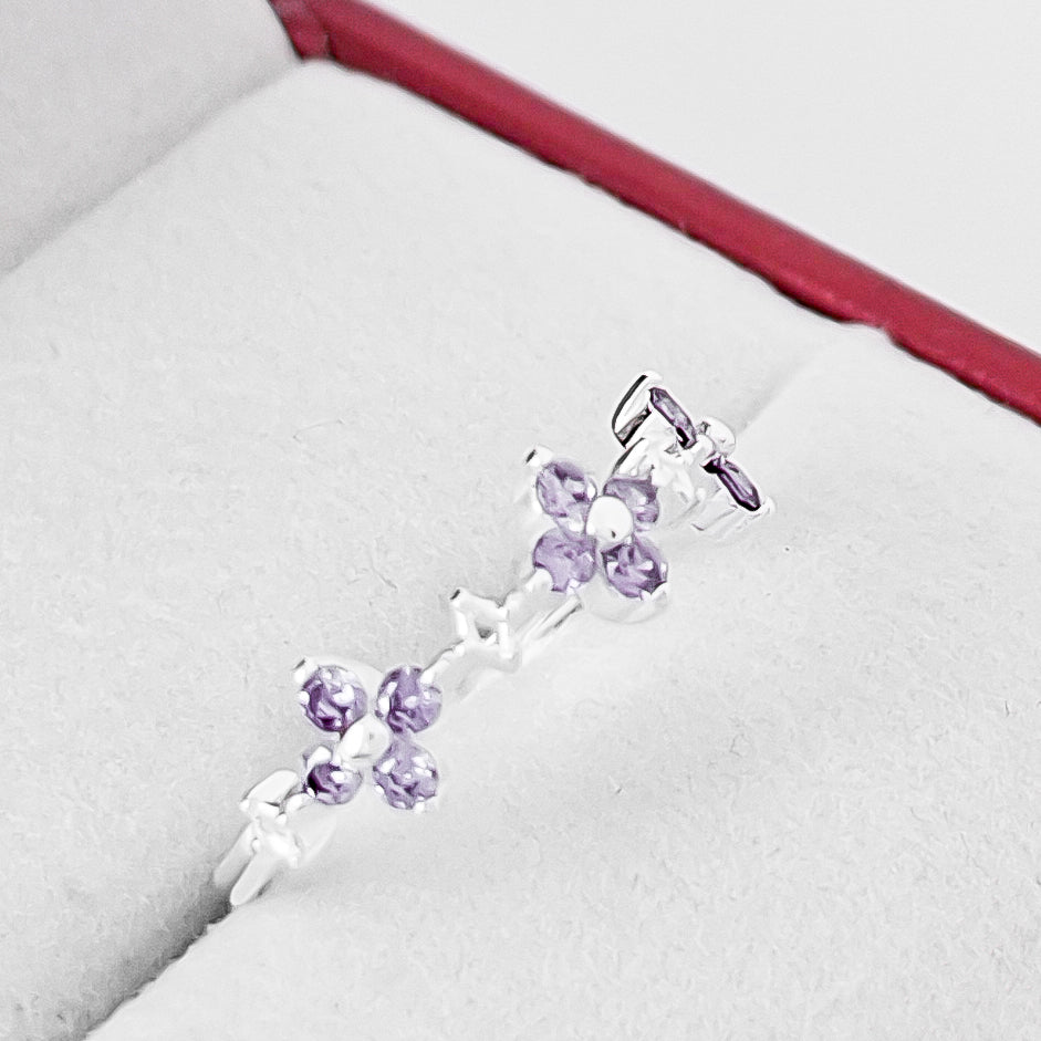 Anillos Flores Moradas