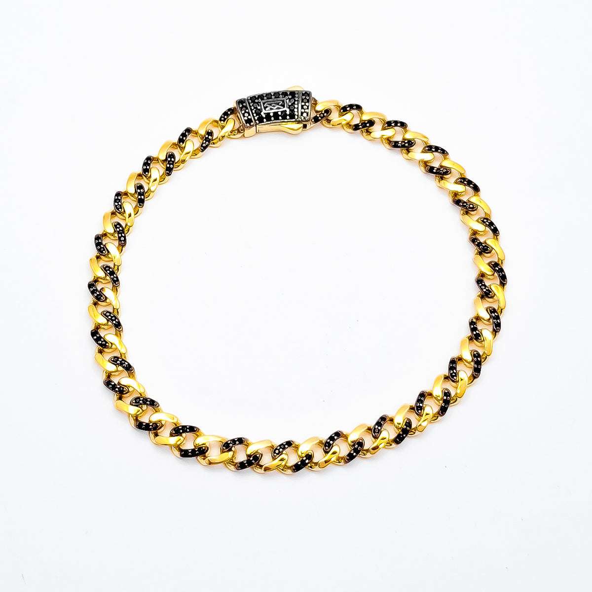 Pulso Dorado Negro Mona 5mm