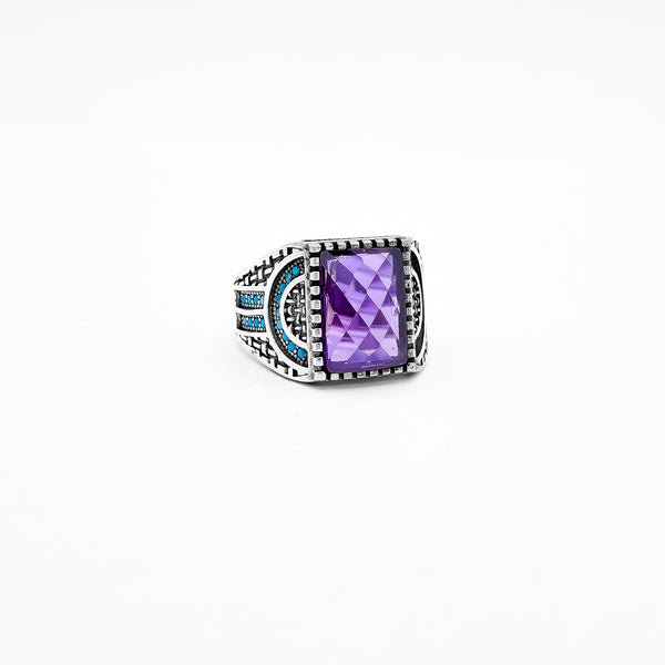 Anillo Cuadro Morado