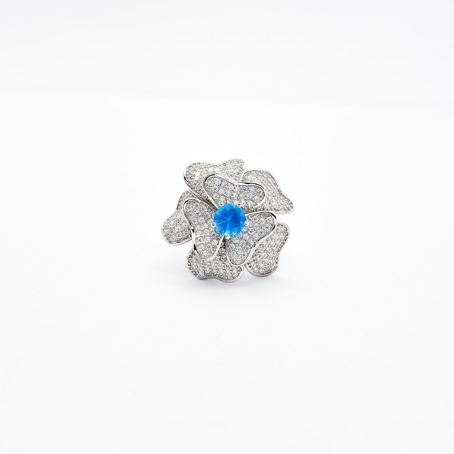 Anillo Flor Aqua