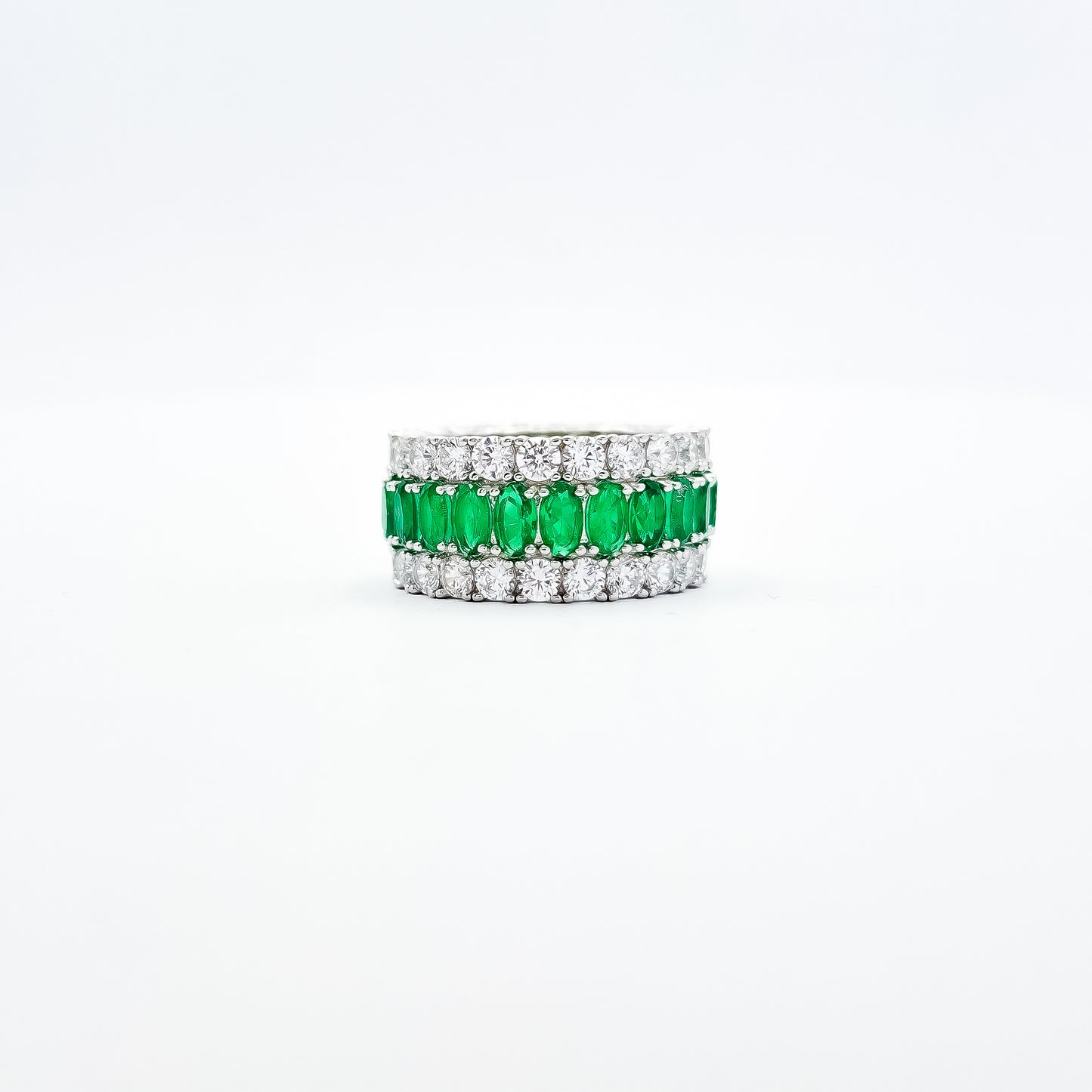 Anillo Verde Ancho
