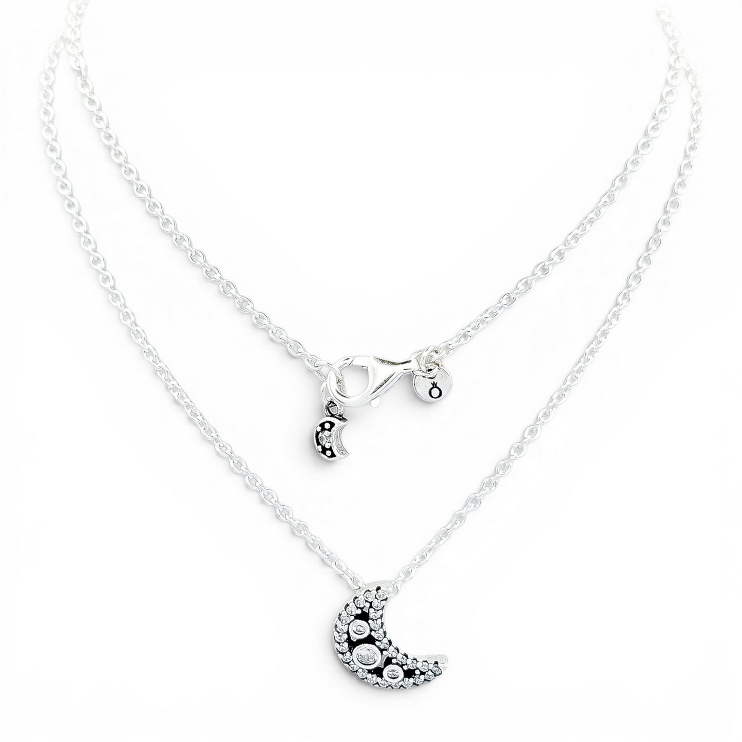 Collar Media Luna Zirconia.