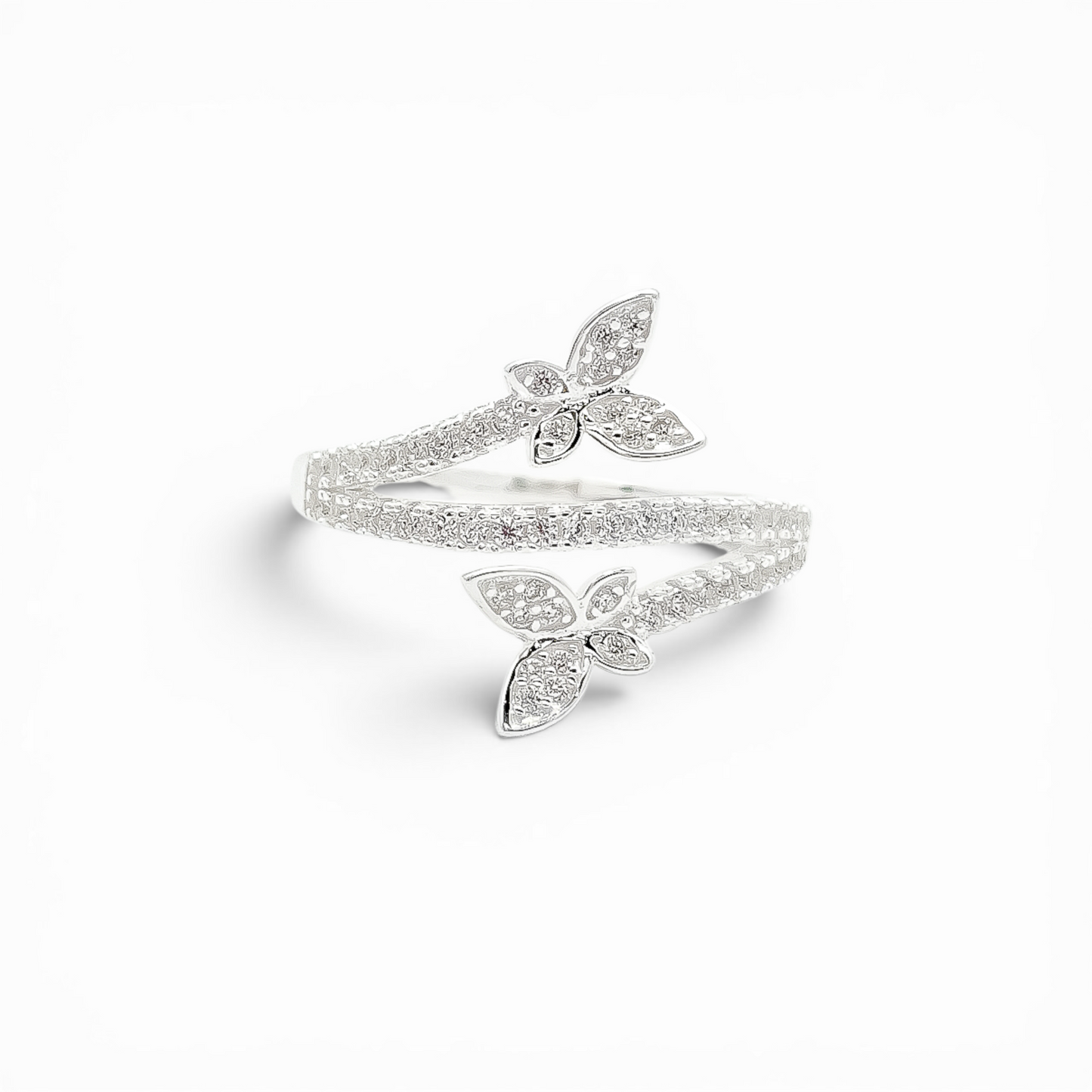 Anillo Mariposas Zirconia