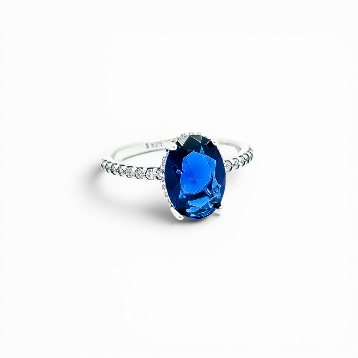 Anillo Azul Zirconia