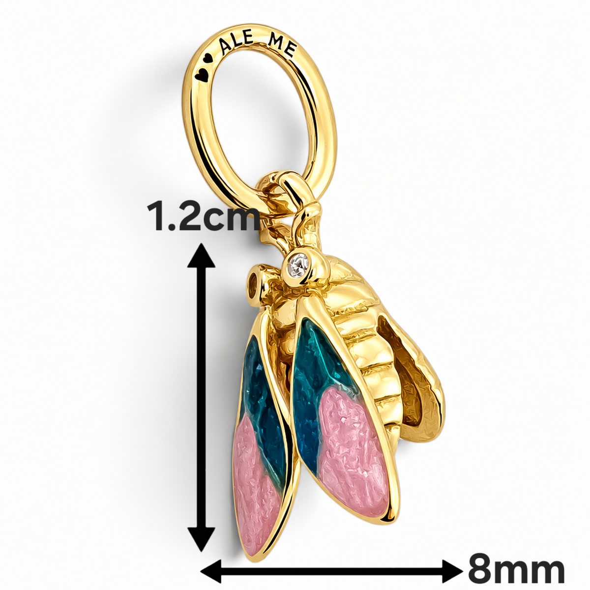 Charm Cigarra Dorado Plata Ley 925