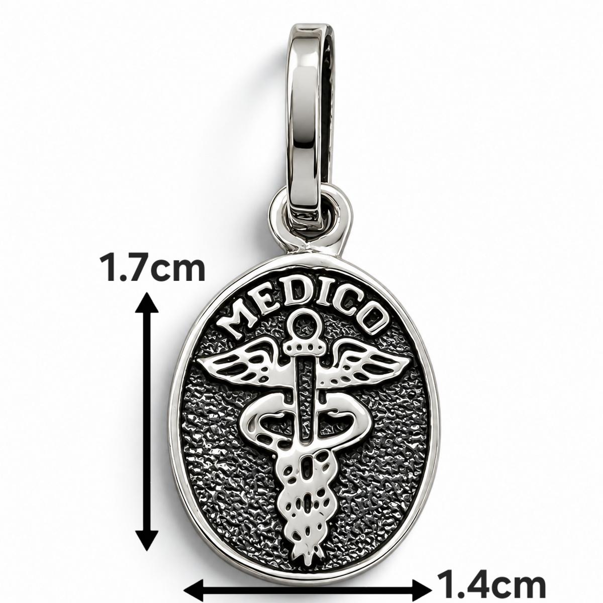 Dije Simbolo Medico Pavonado Plata Ley 925
