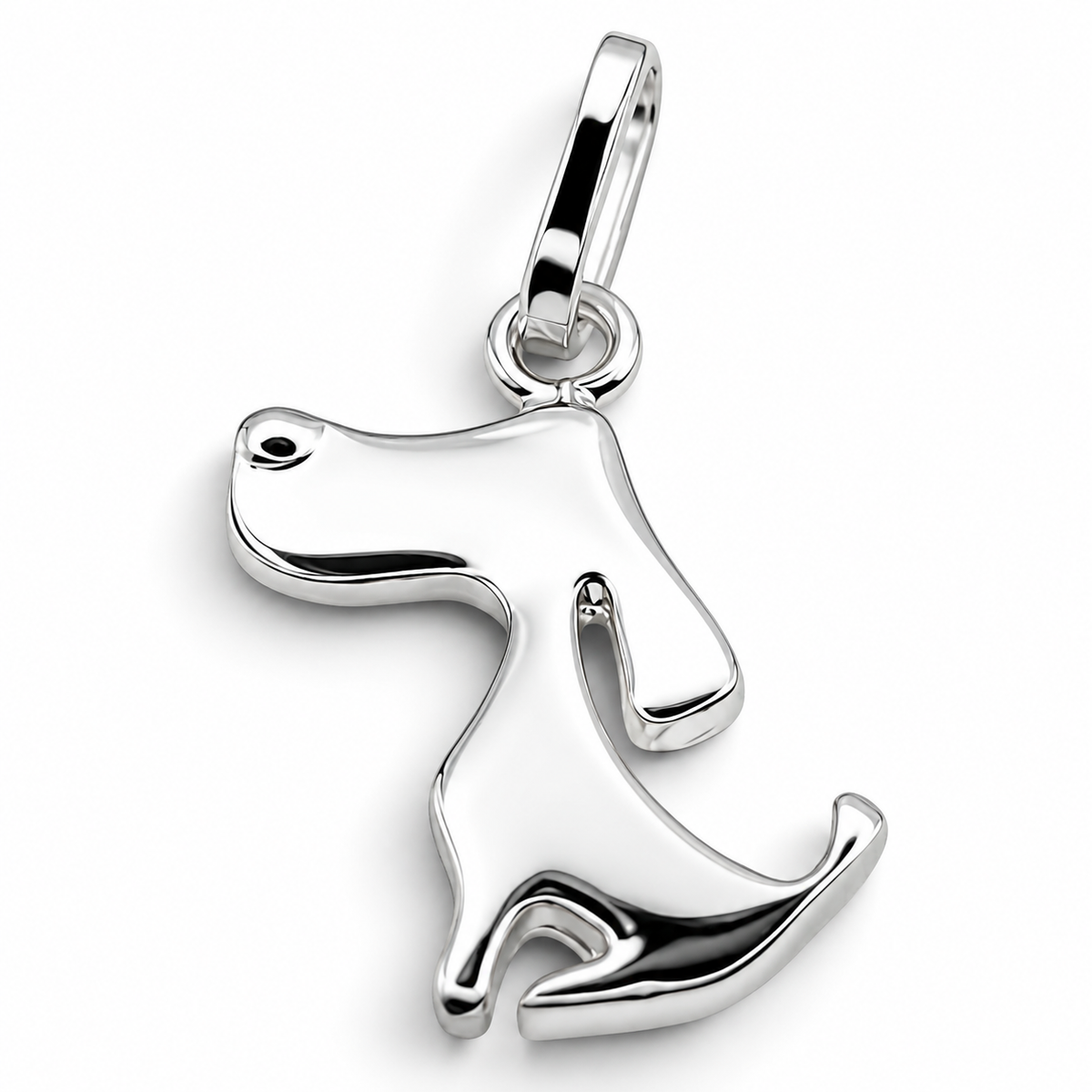 Dije Perro Liso Plata Ley 925