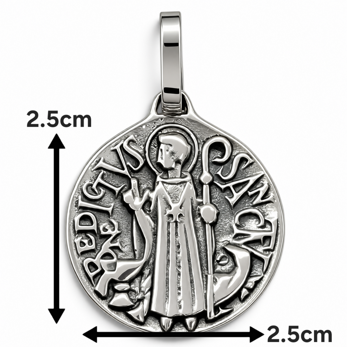 Dije San Benito Pesado Plata Ley 925
