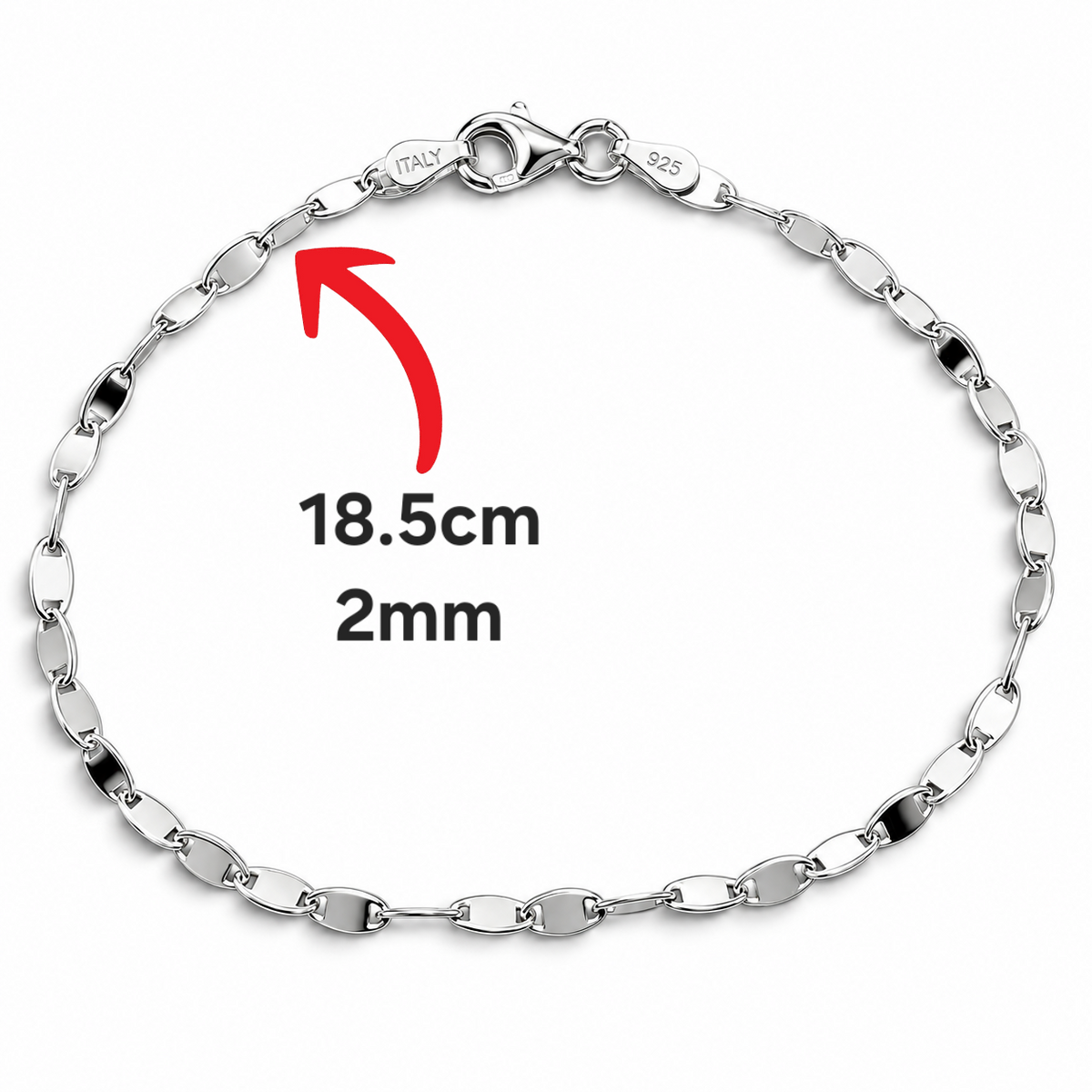 Pulsera Hojuela Plata Ley 925