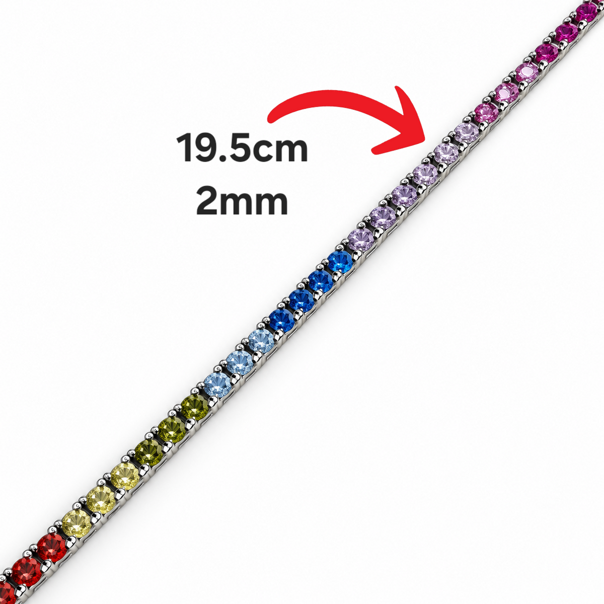 Pulsera Multicolor Plata Ley 925