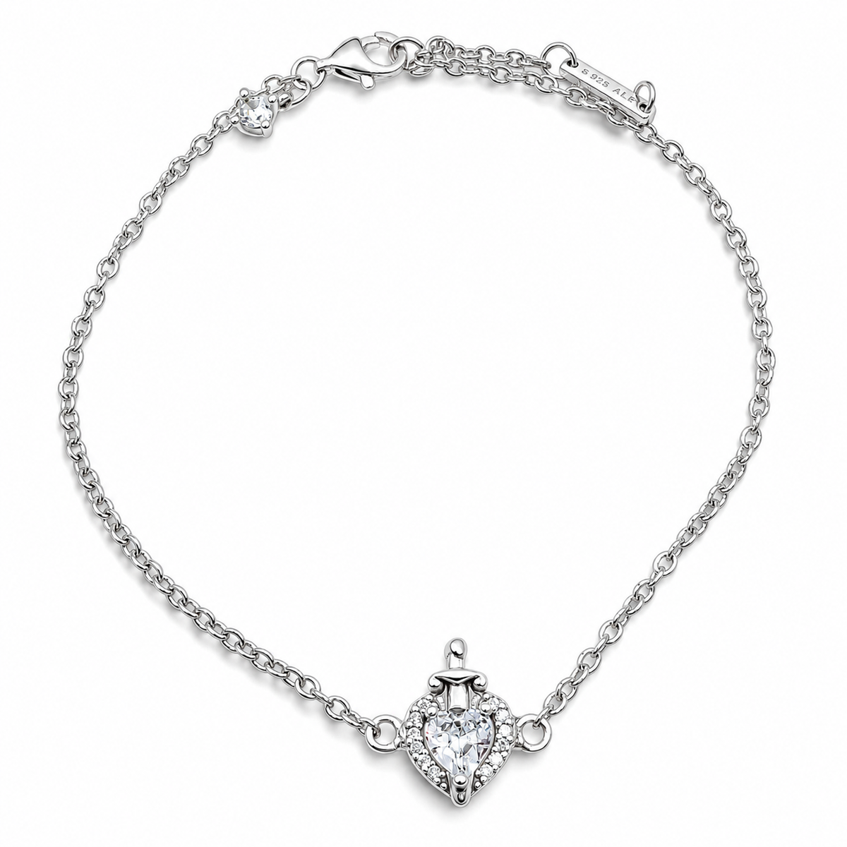 Pulsera Corazon Espada Blanco Pan