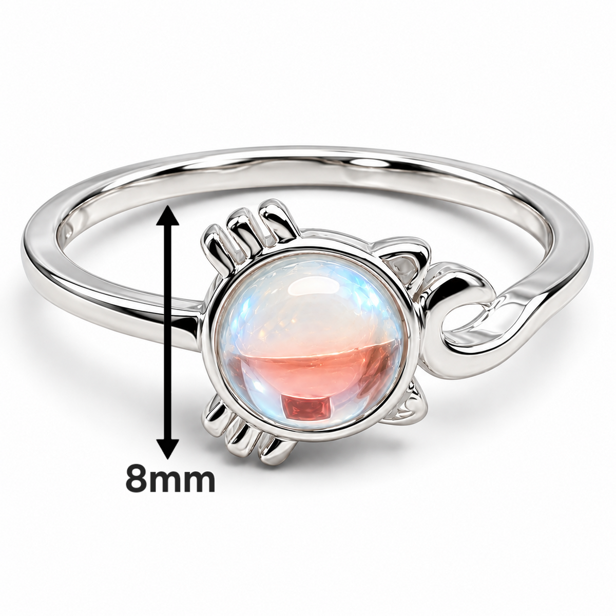 Anillo Gato Plata Ley 925
