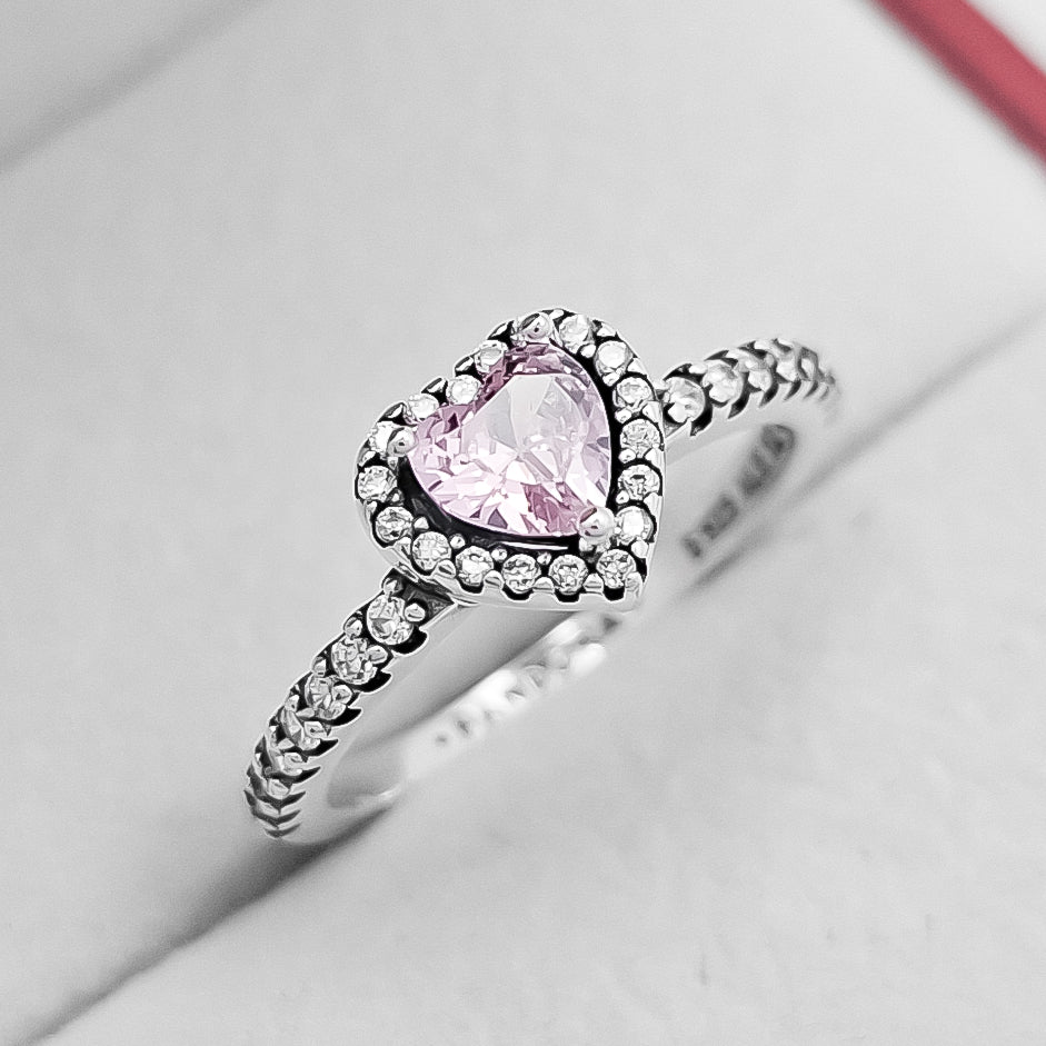 Anillo Corazon Rosa