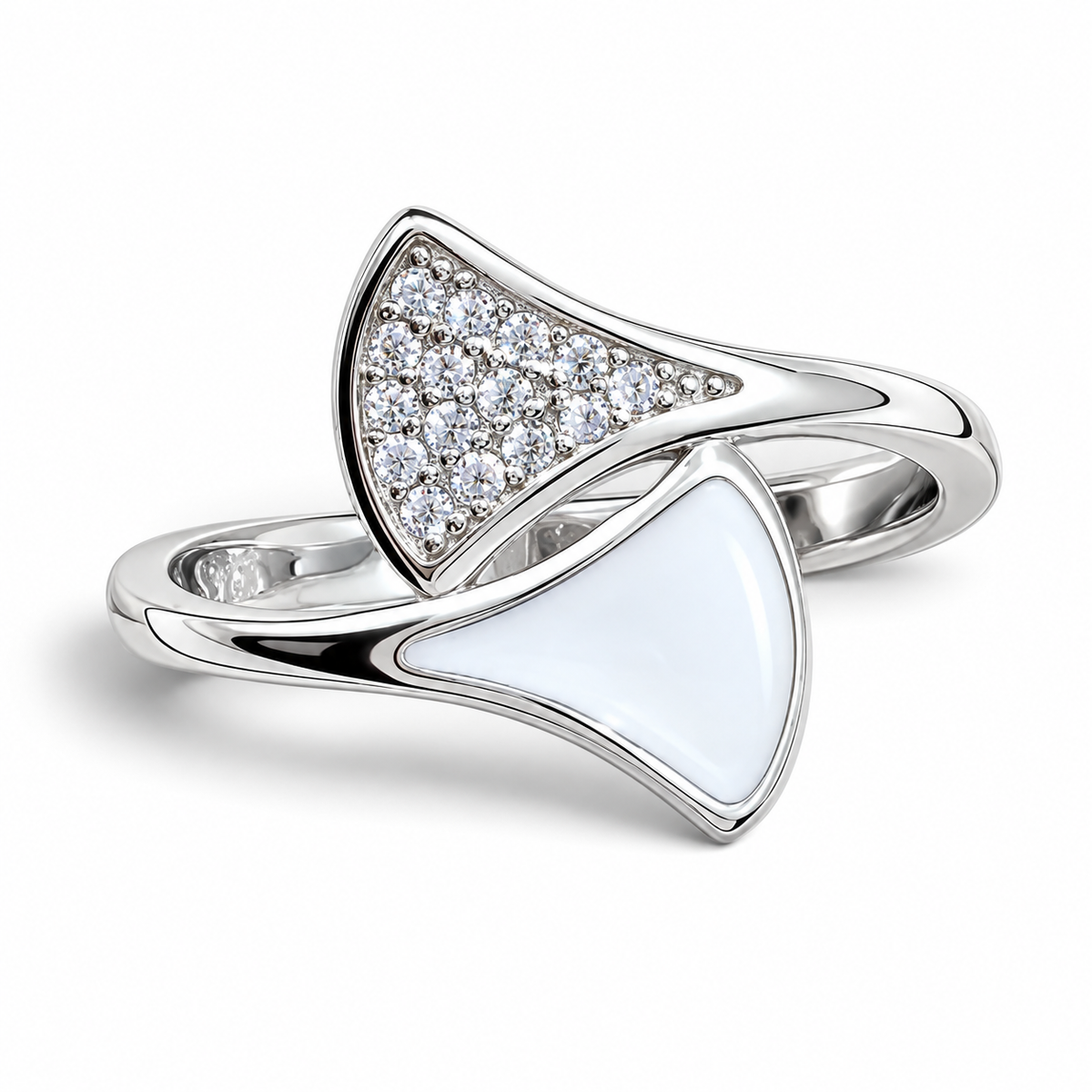 Anillo Zirconia Esmalte Plata Ley 925