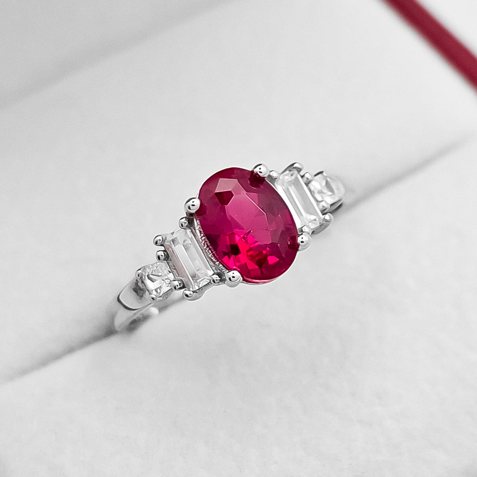 Anillo Zirconia Roja