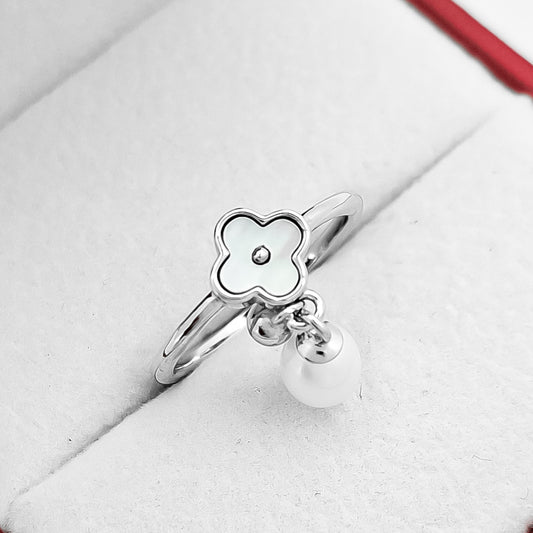 Anillo Van Perla Blanco