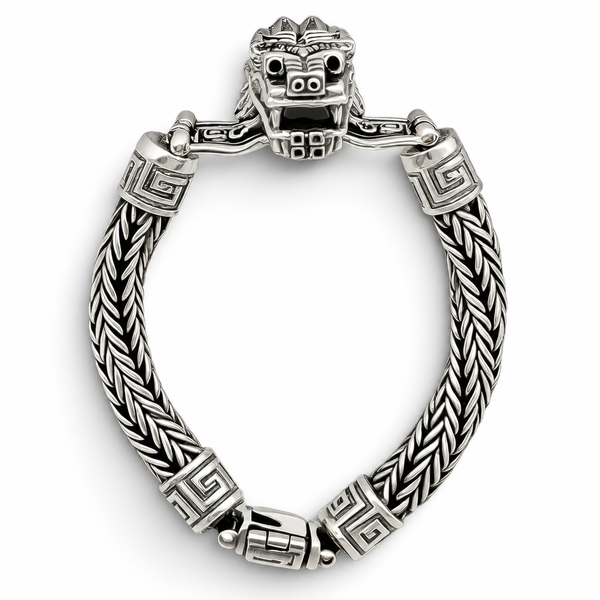 Pulso Quetzatcoatl 7mm Plata Ley 925