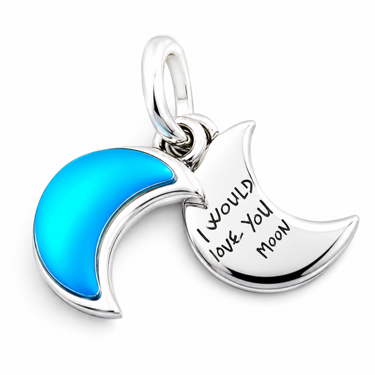 Charm 2 Lunas Plata Ley 925