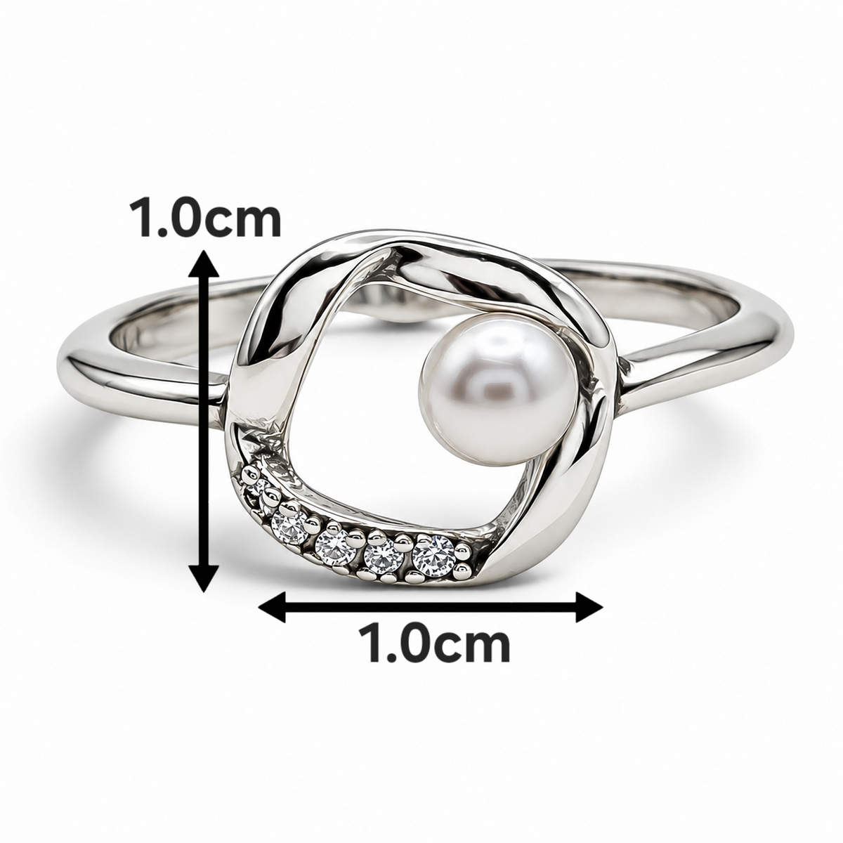 Anillo Perlita Pan Plata Ley 925