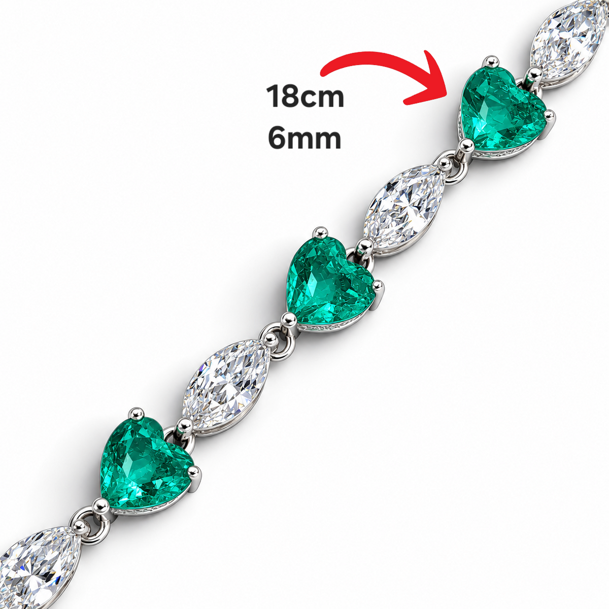 Pulsera Corazones Semilla Turmalina Plata Ley 925