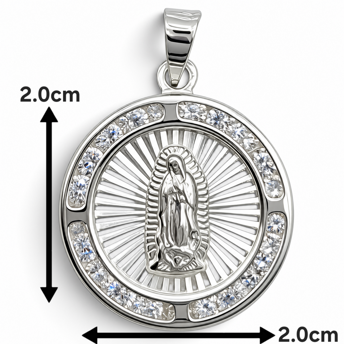 Dije Medalla Virgen Plata Ley 925