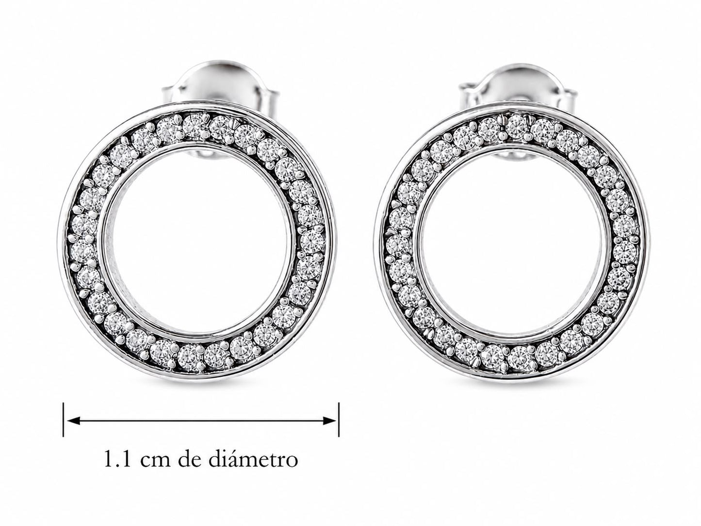 Aretes Inspirados Circulo Estilo Pan en Plata Ley .925