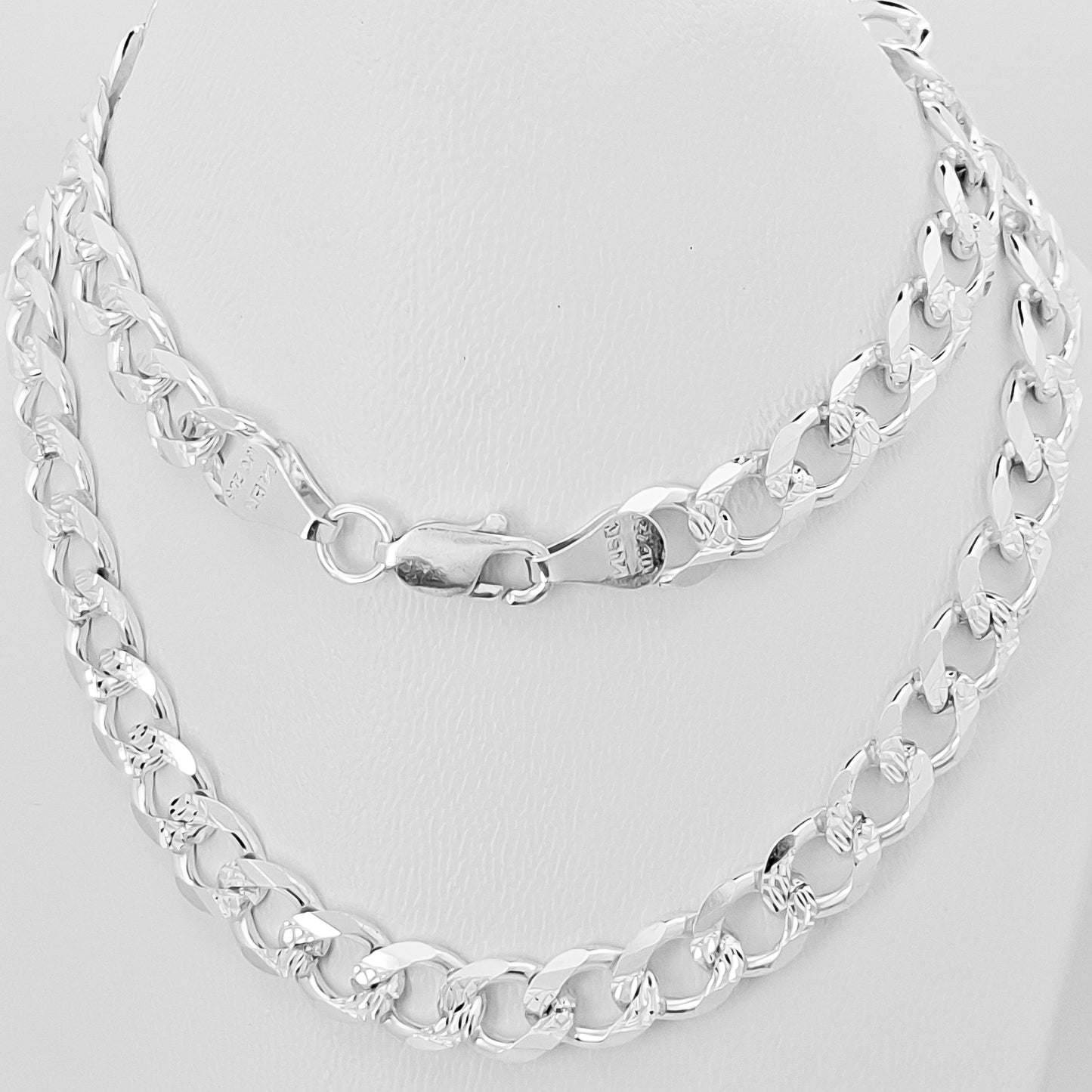 Cadena Cubana Diamantada 7mm