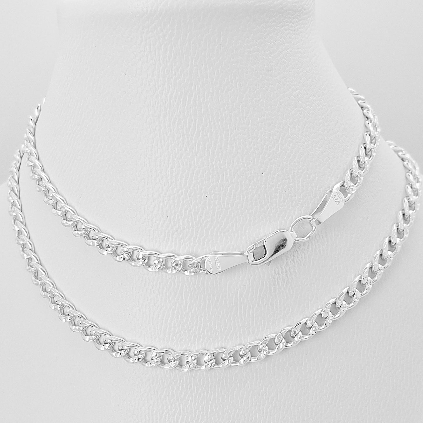 Cadena Cubana Diamantada 4mm