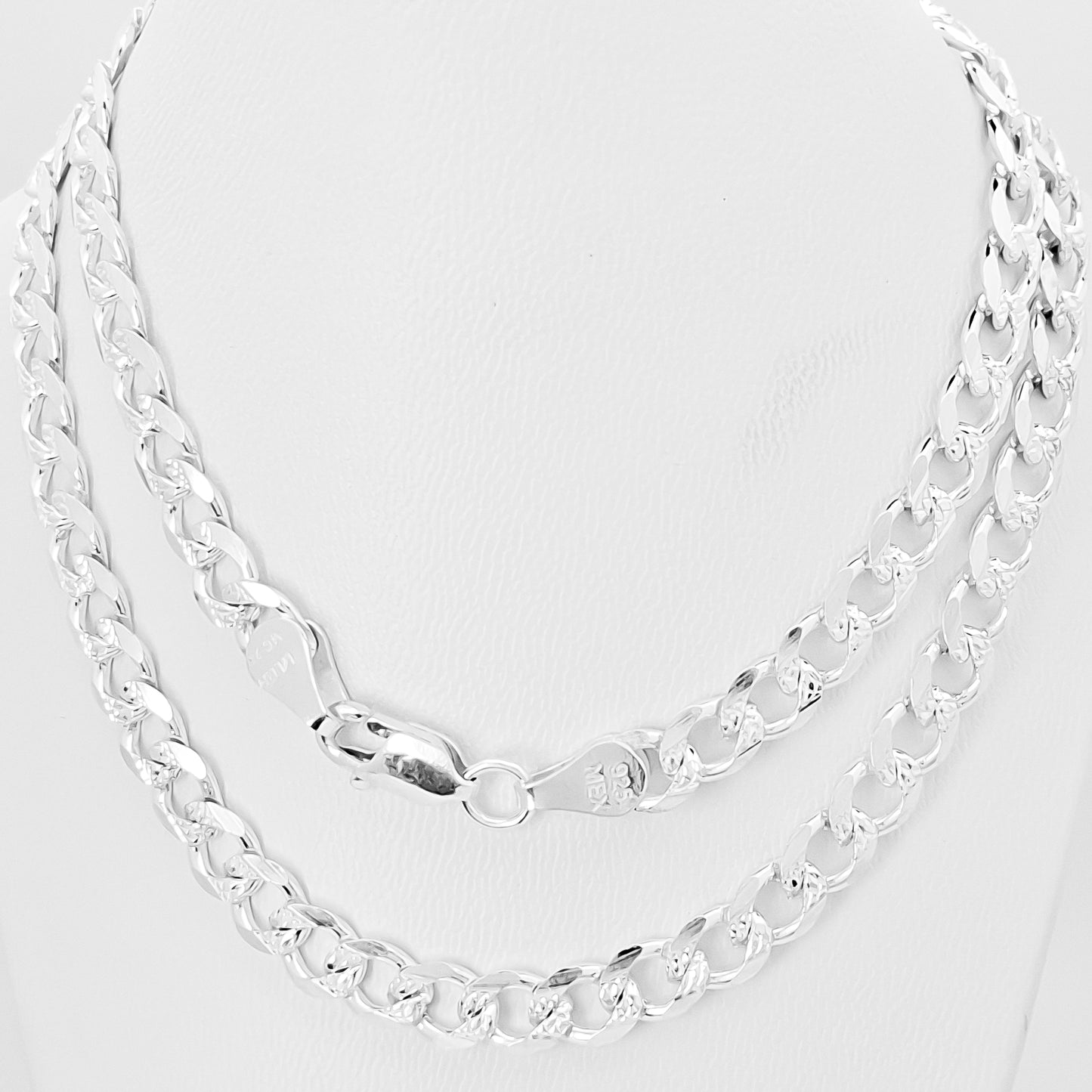 Cadena Cubana Diamantada 6mm