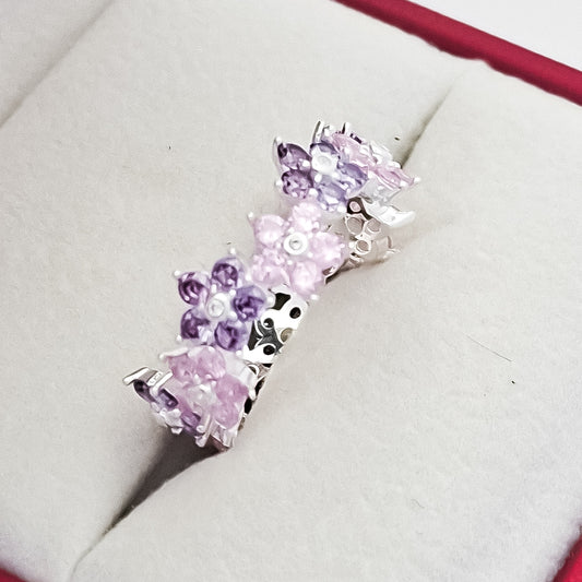 Anillo Flores Zirconia