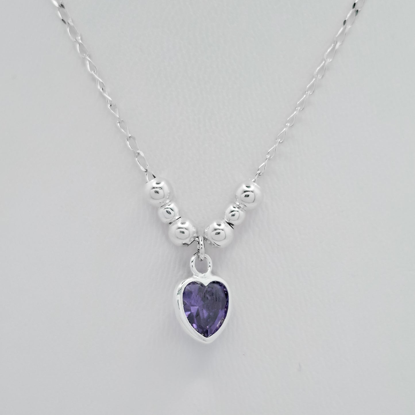 Collar Corazon Morado