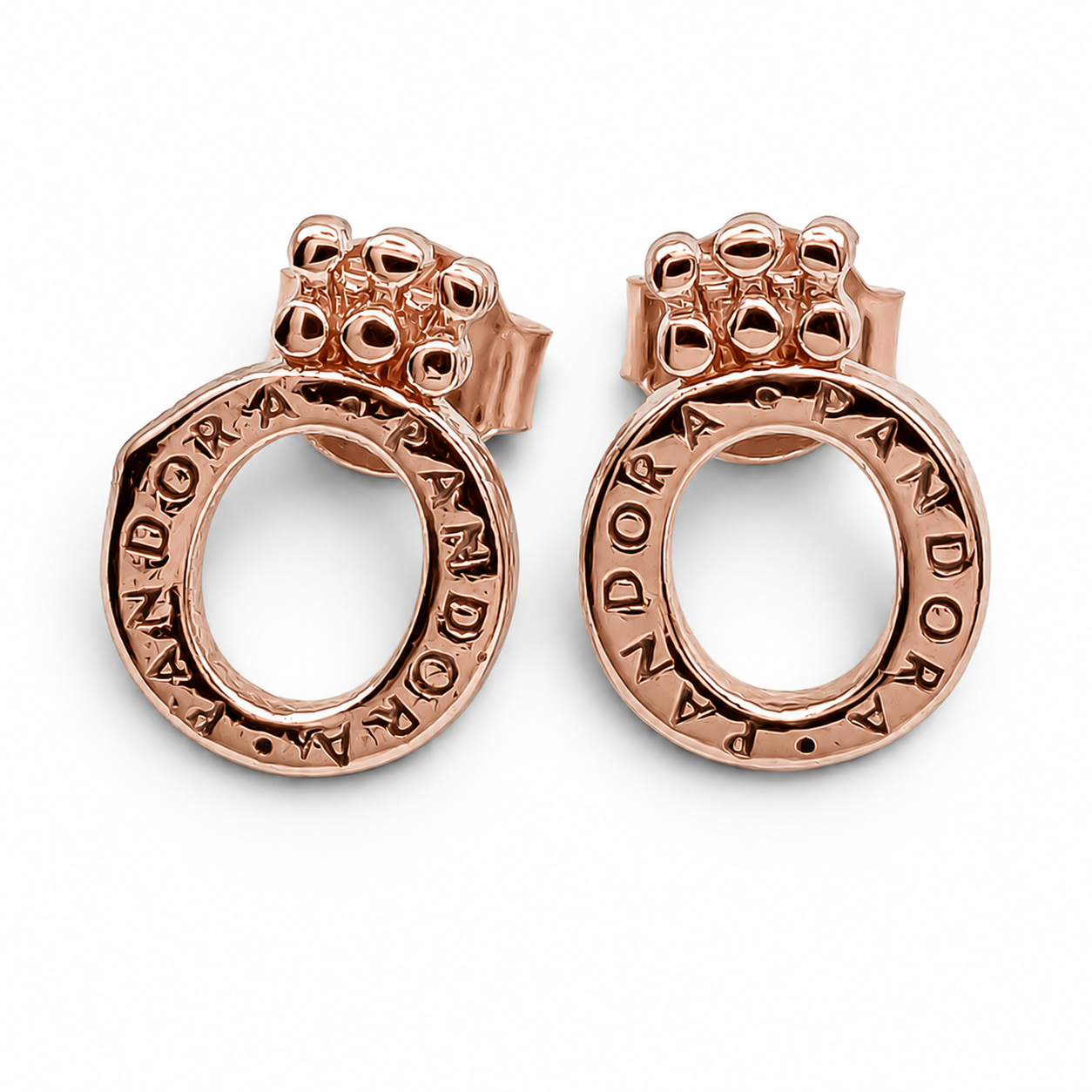Arete Corona Rosa Pan Plata Ley 925