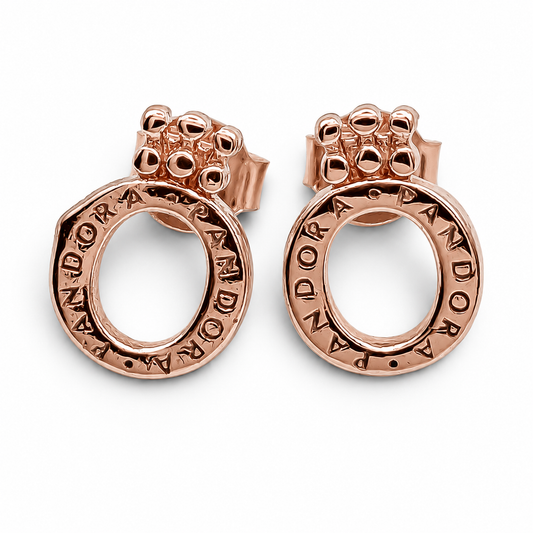 Arete Corona Rosa Pan Plata Ley 925