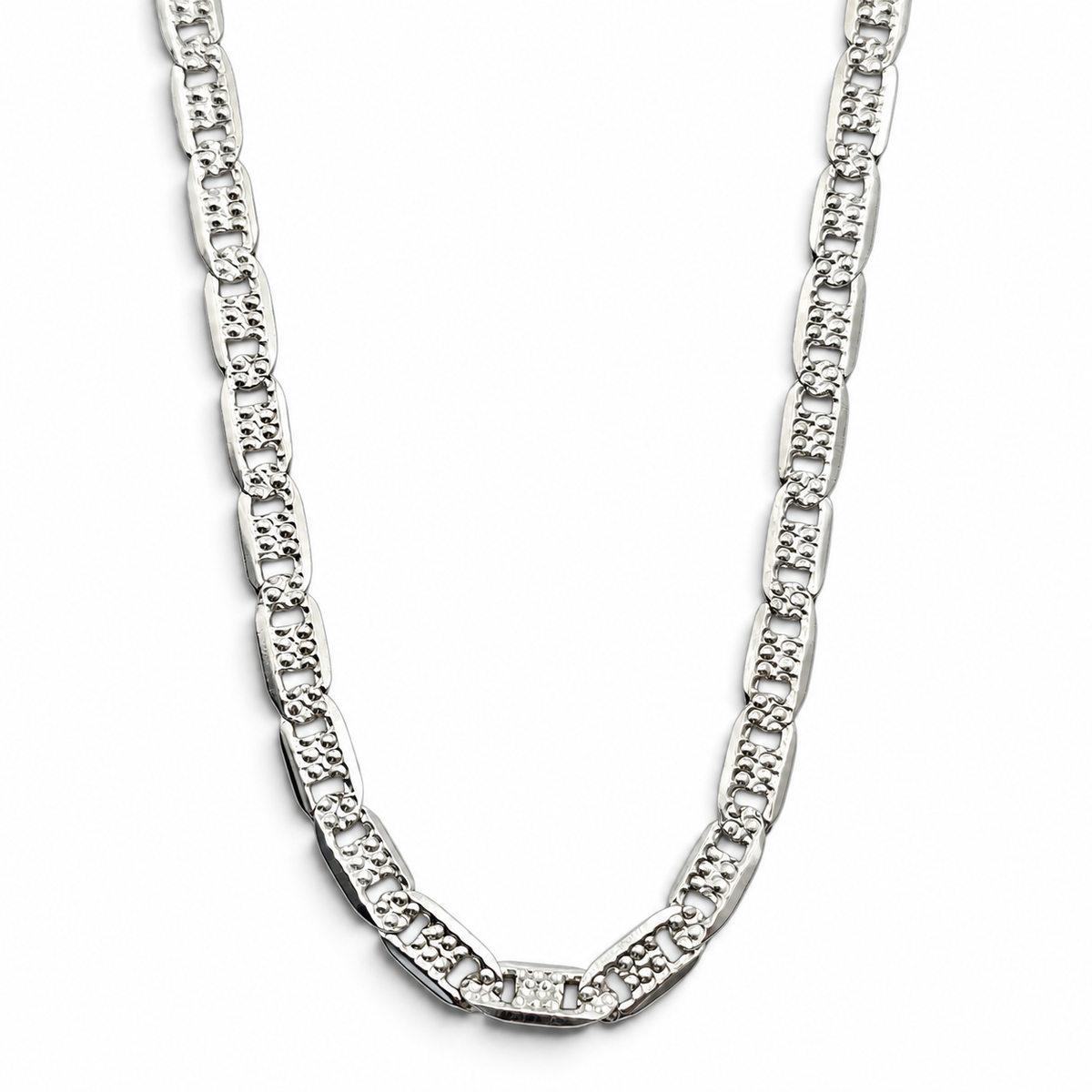 Cadena Planchada Diamantada 3mm Plata Ley 925