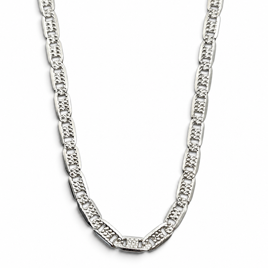 Cadena Planchada Diamantada 3mm Plata Ley 925