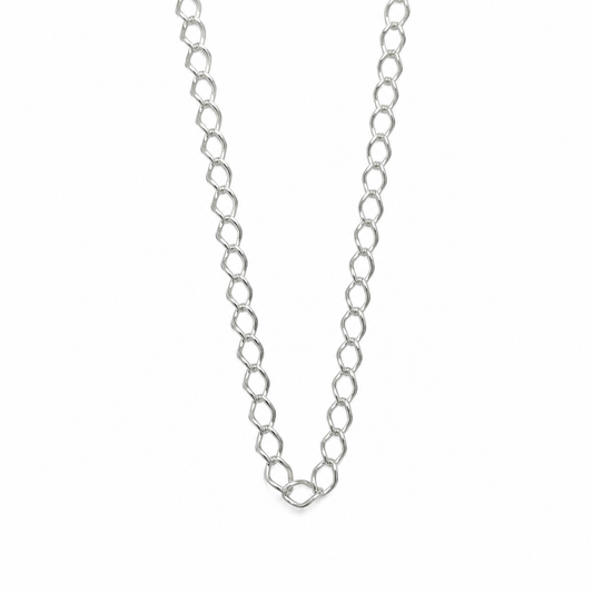 Cadena Argollas 2mm Plata Ley 925