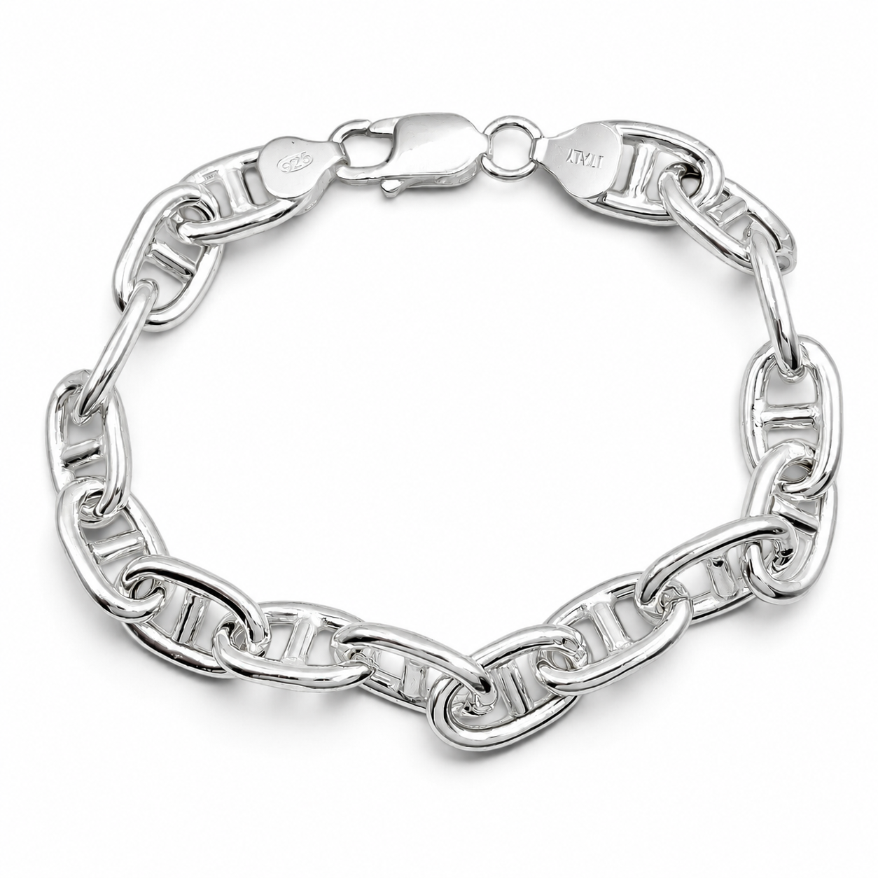 Pulso Grueso 8mm Plata Ley 925