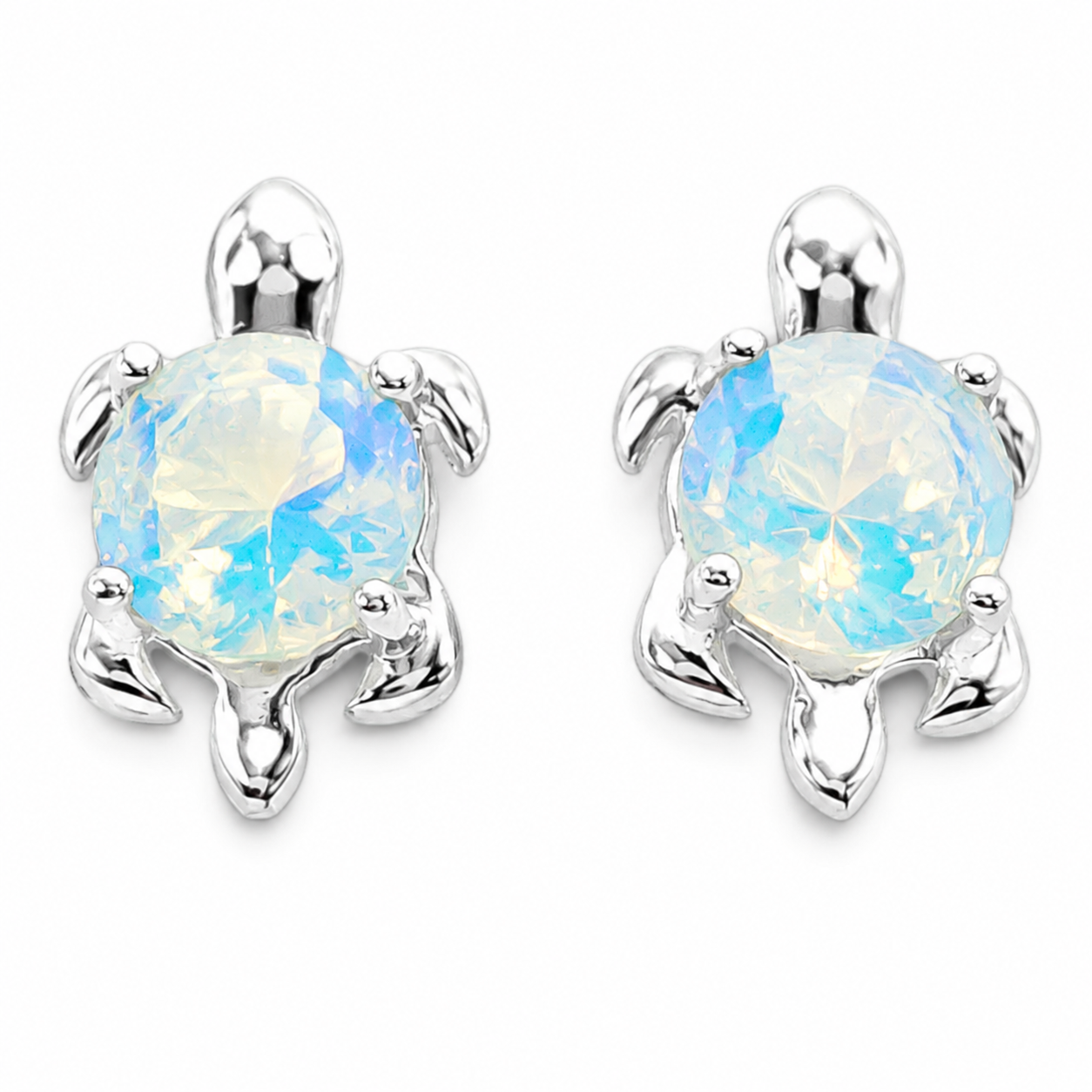 Arete Tortuga Plata Ley 925
