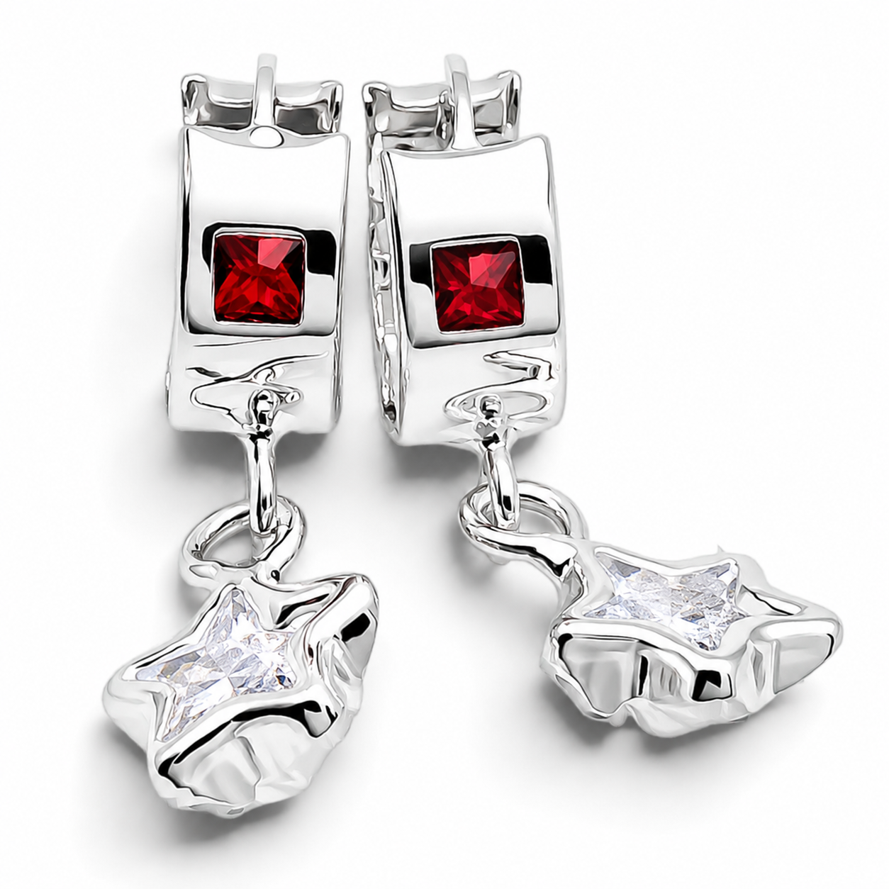 Hugguies Roja Estrella Plata Ley 925