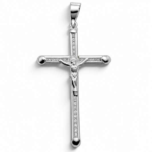 Dije Cruz Zirconia Plata Ley 925