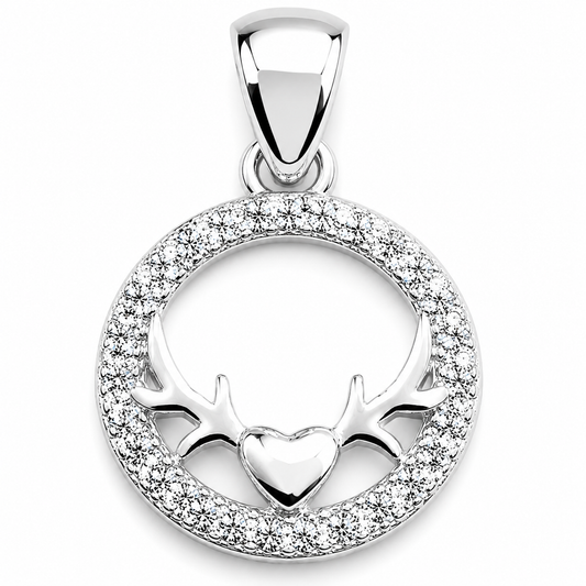 Dije Redondo Corazon Zirconia Plata Ley 925