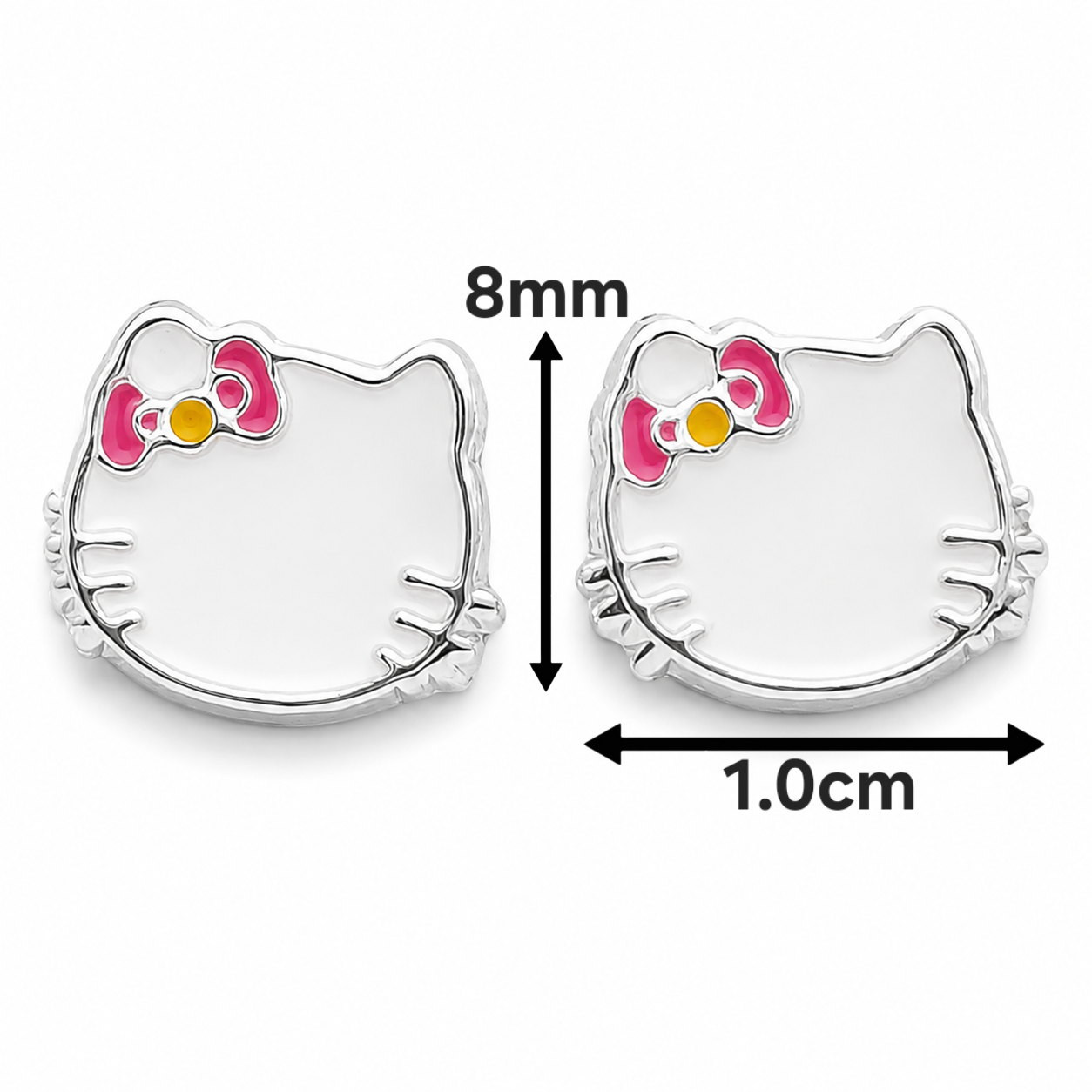 Broquel Cara Kitty Plata Ley 925